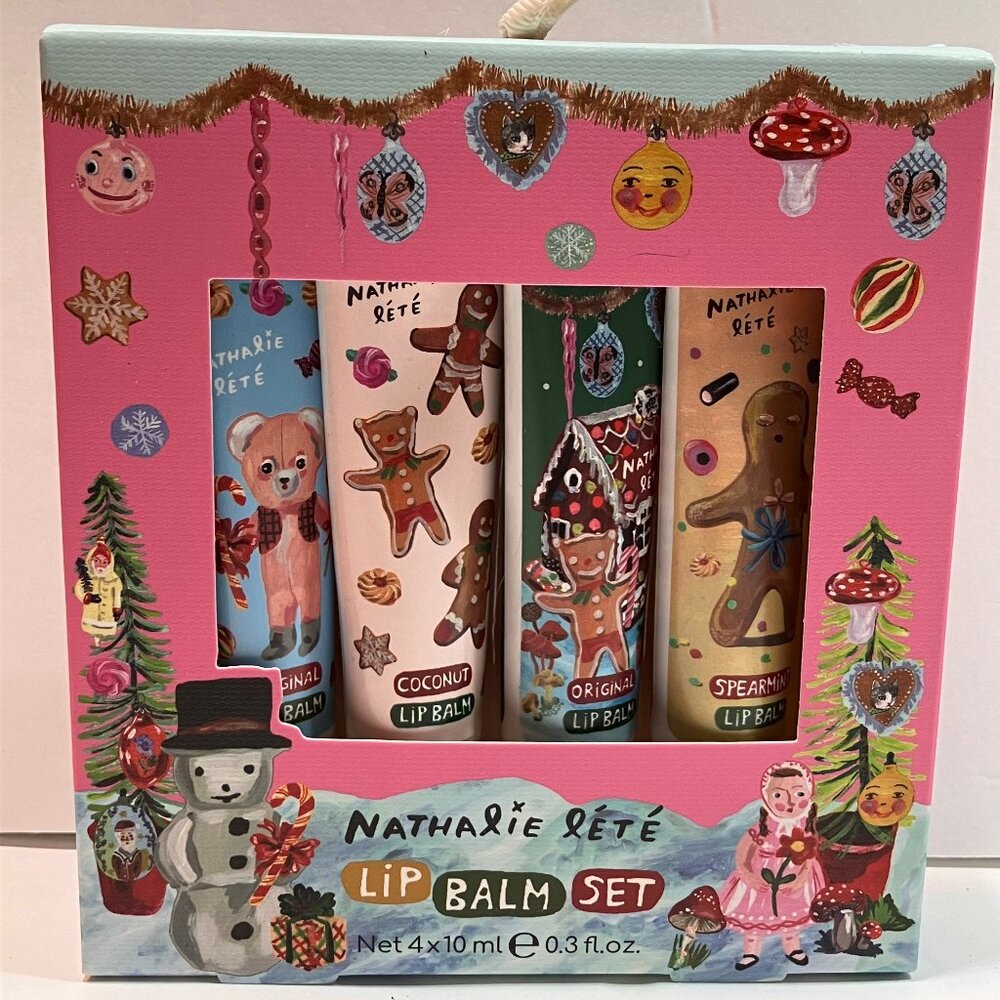 Heathcote & Ivory Nathalie Lete Festive Assorted Lip Balms Set